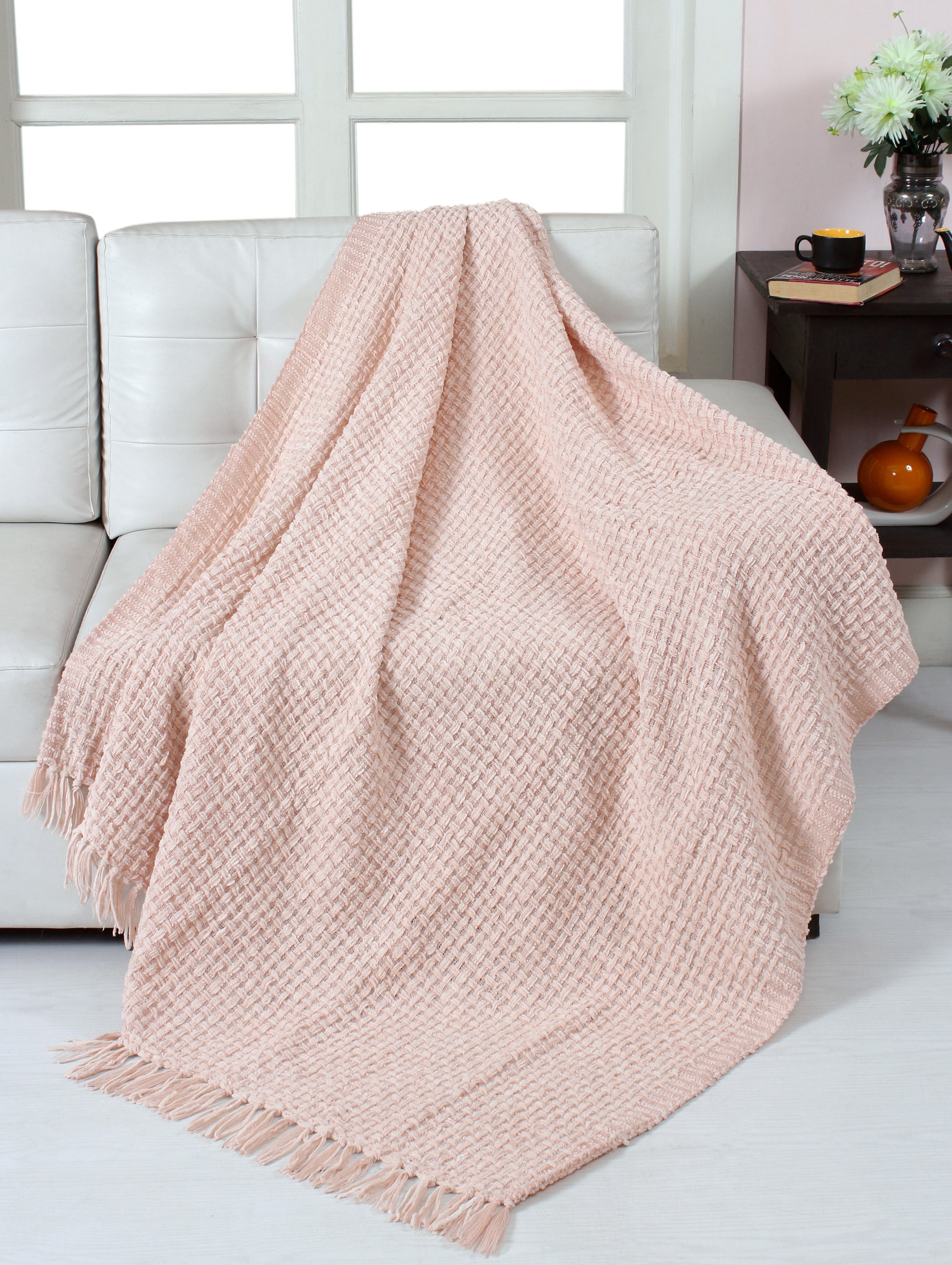 Chenille Basket Weave Throw