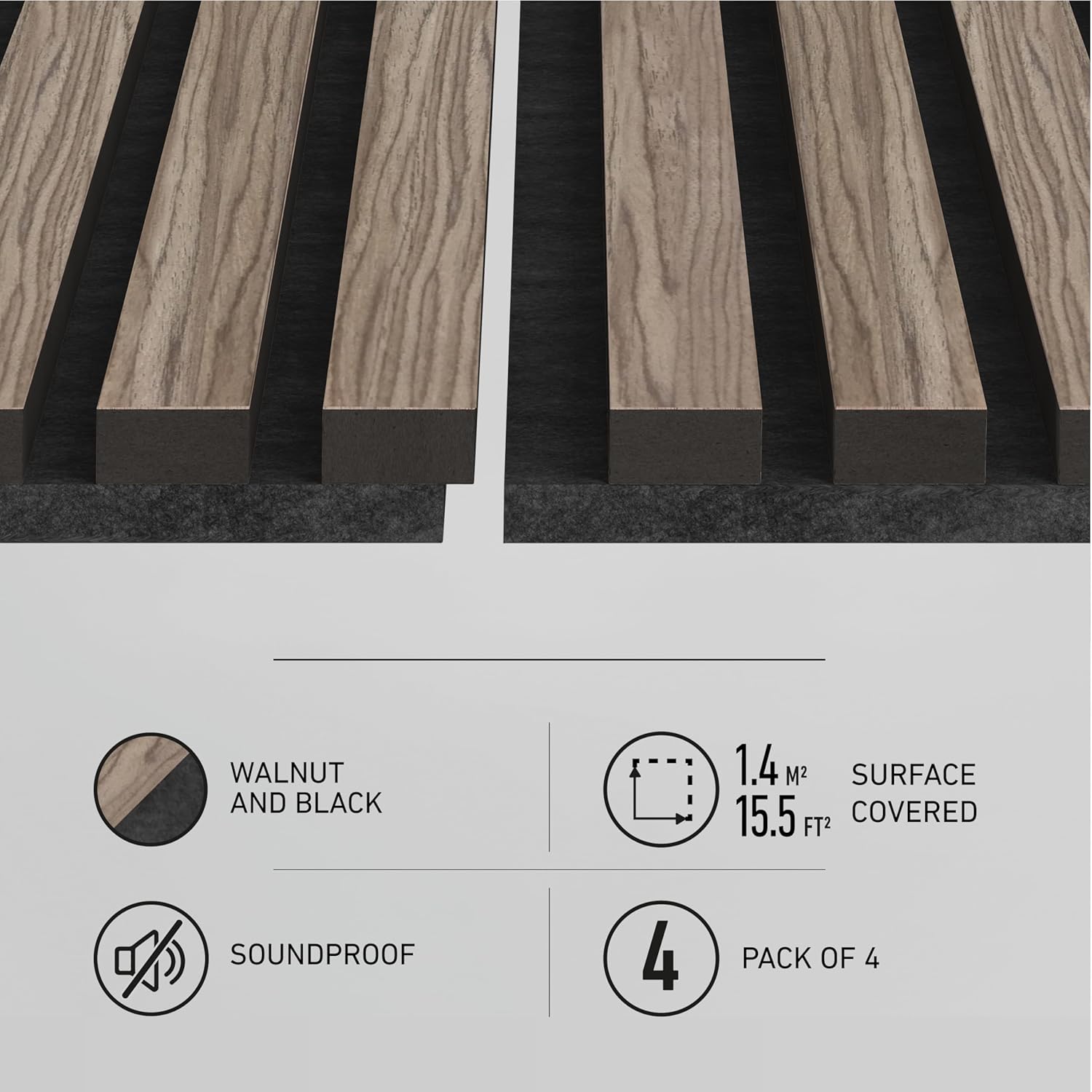 Simplify Sound-Absorbing Slatted Panel Kit