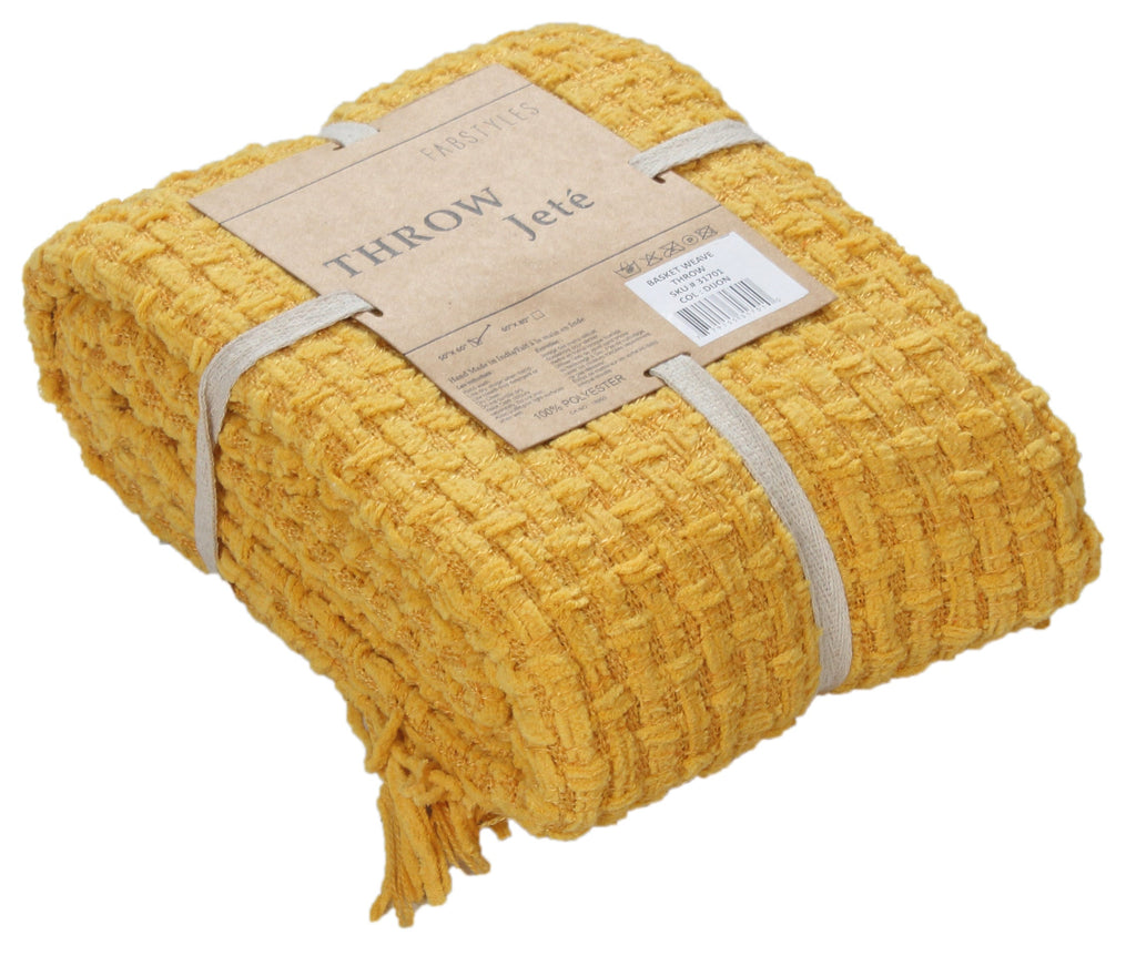 Chenille Basket Weave Throw