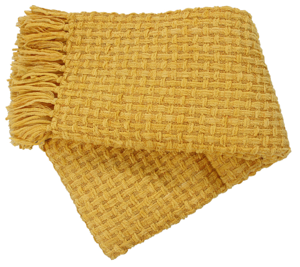 Chenille Basket Weave Throw