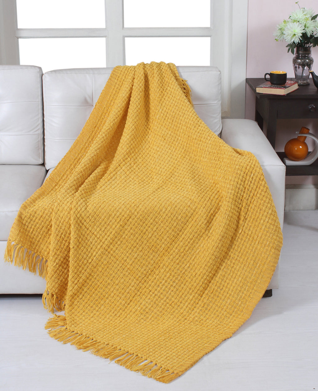 Chenille Basket Weave Throw