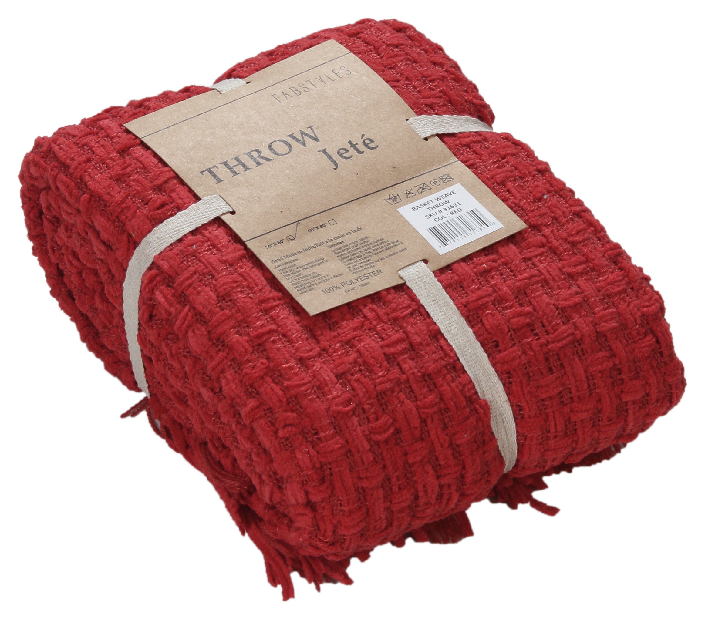 Chenille Basket Weave Throw