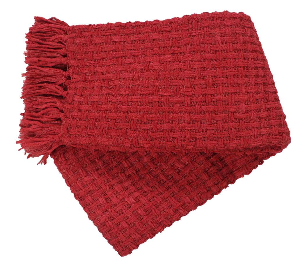 Chenille Basket Weave Throw