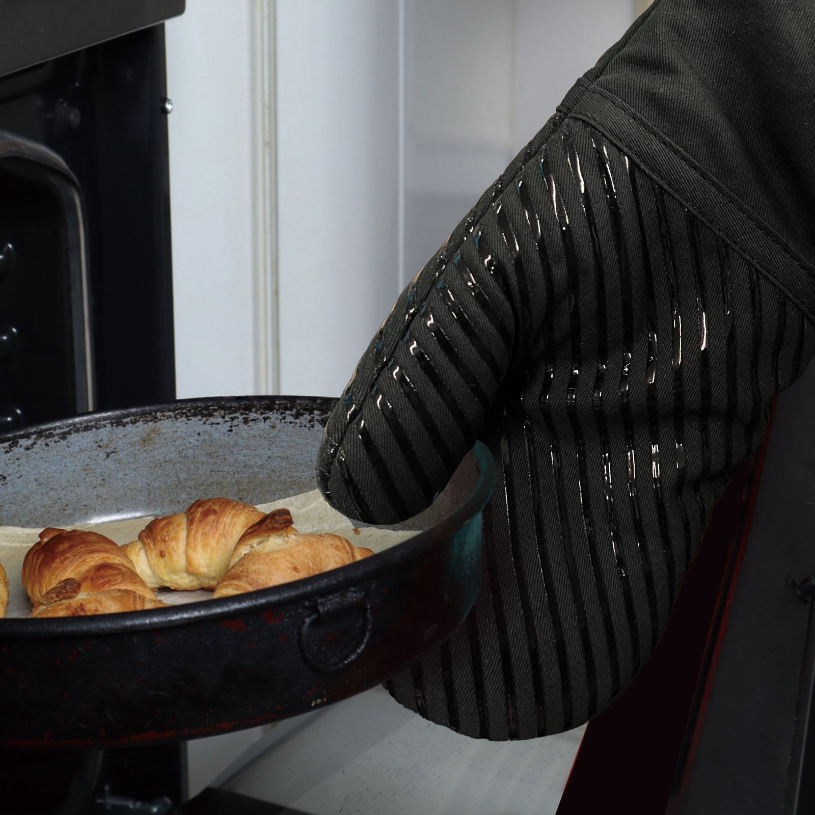 SILICON PRINT OVEN MITT-PAIR