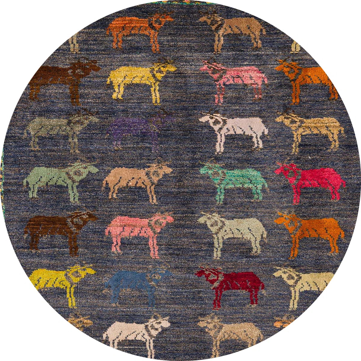4' Round Ameilia Chenille Indoor Rug