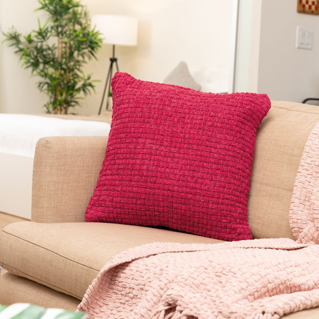 Chenille Basket Weave Cushion