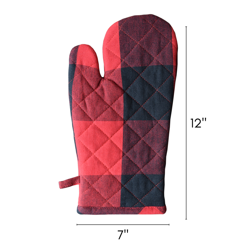 Buffalo Check Cotton Oven Mittens - Set of 2