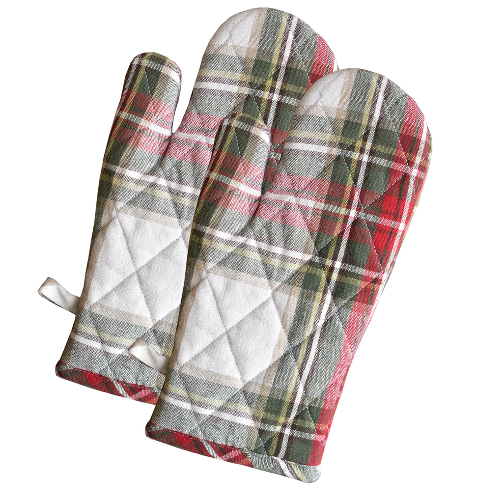 Celebration Plaid Oven Mittens