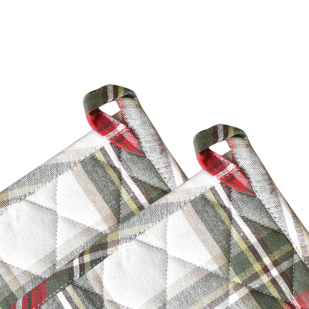 Celebration Plaid Cotton Pot Holder - Set of 2