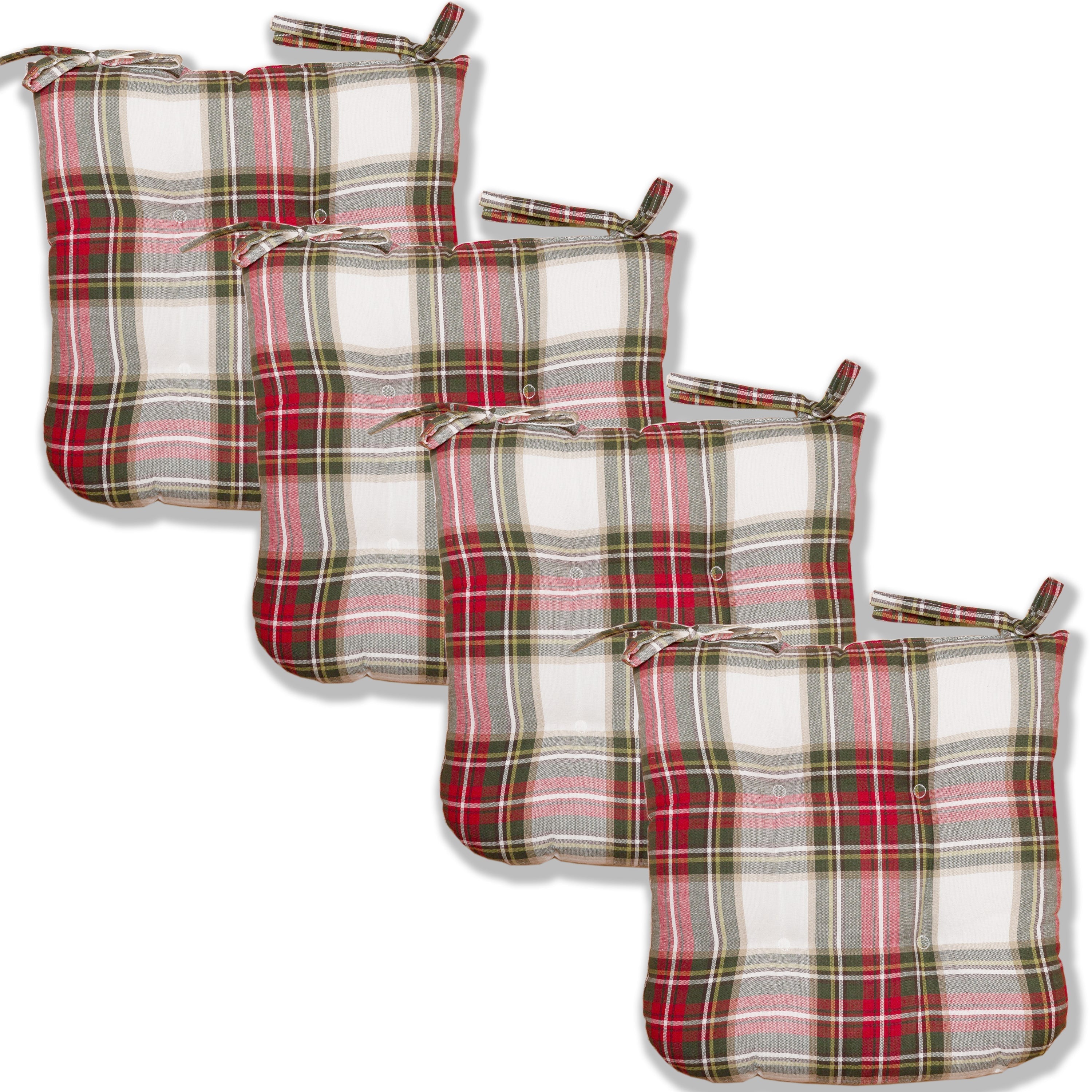 Celebration Plaid Cotton Chairpads