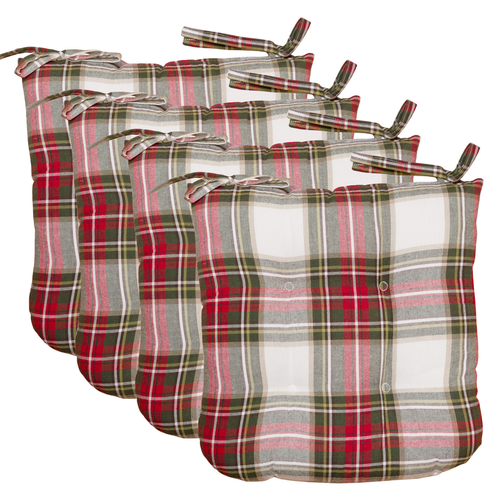 Celebration Plaid Cotton Chairpads