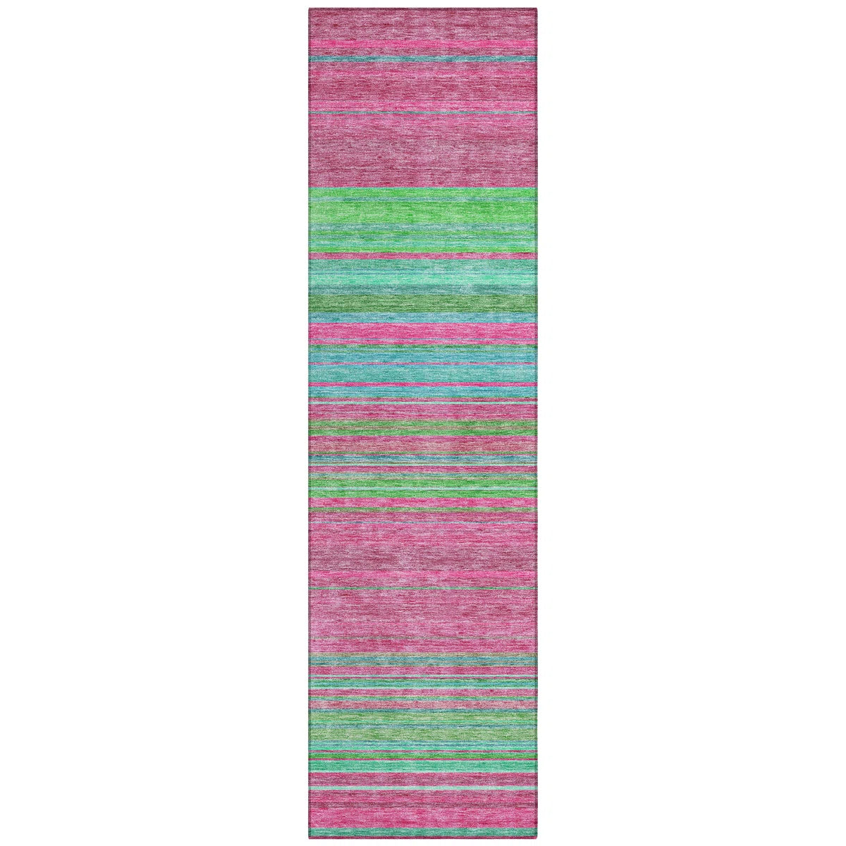 2'3 x 7'6 Chayden Washable Striped Indoor / Outdoor Rug