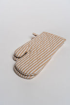BISTRO STRIPE-OVEN MITTS-SET OF 2