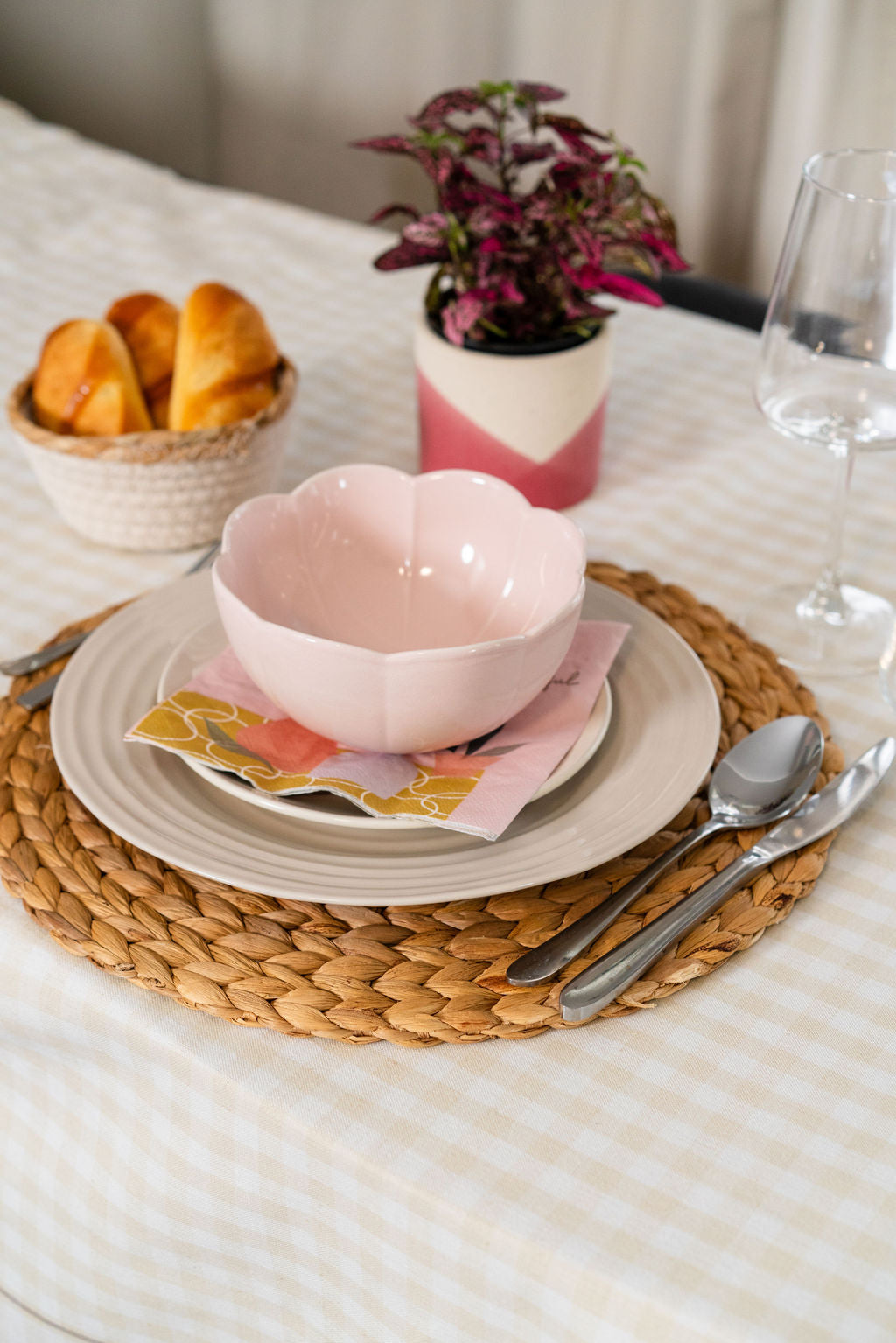 GINGHAM CHECK-TABLE CLOTH