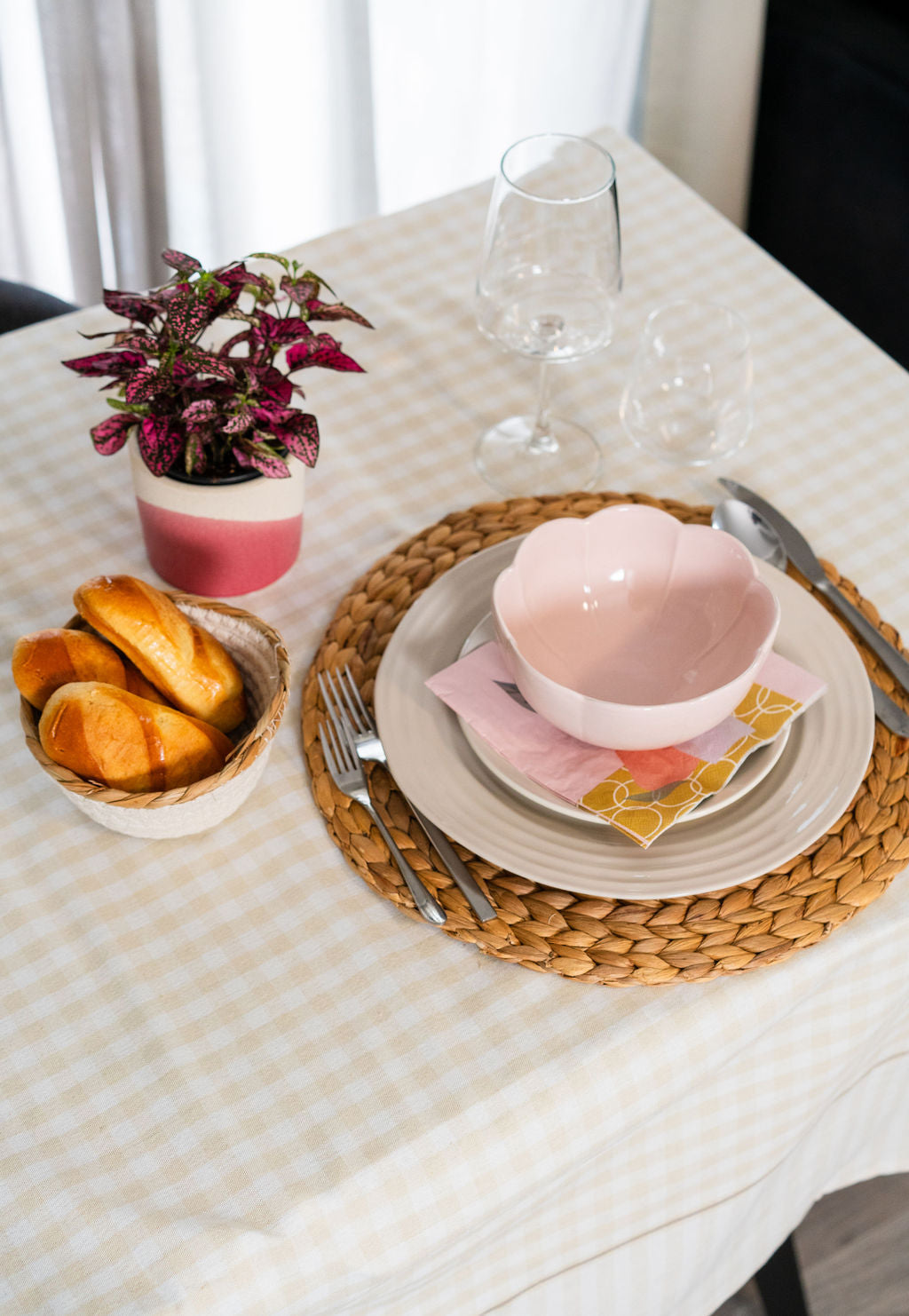 GINGHAM CHECK-TABLE CLOTH