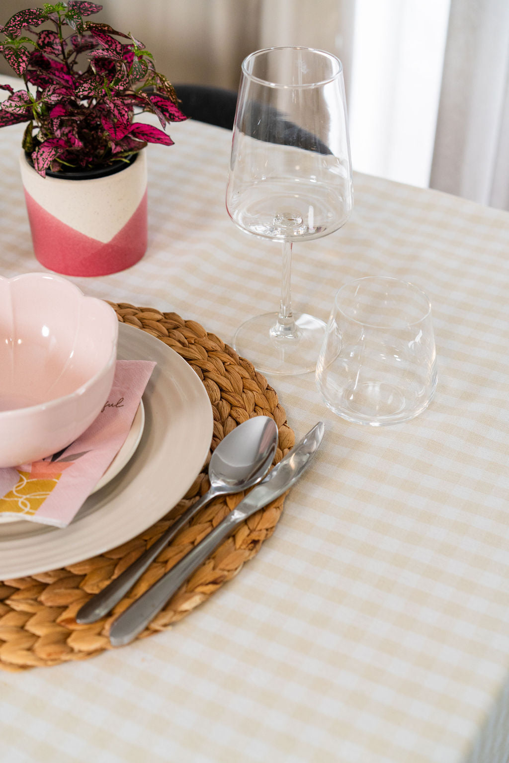GINGHAM CHECK-TABLE CLOTH