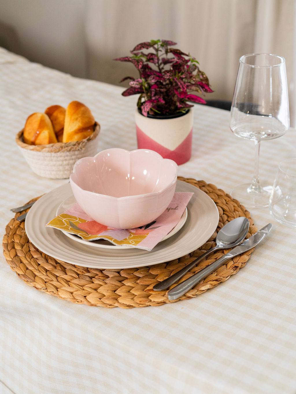 GINGHAM CHECK-TABLE CLOTH