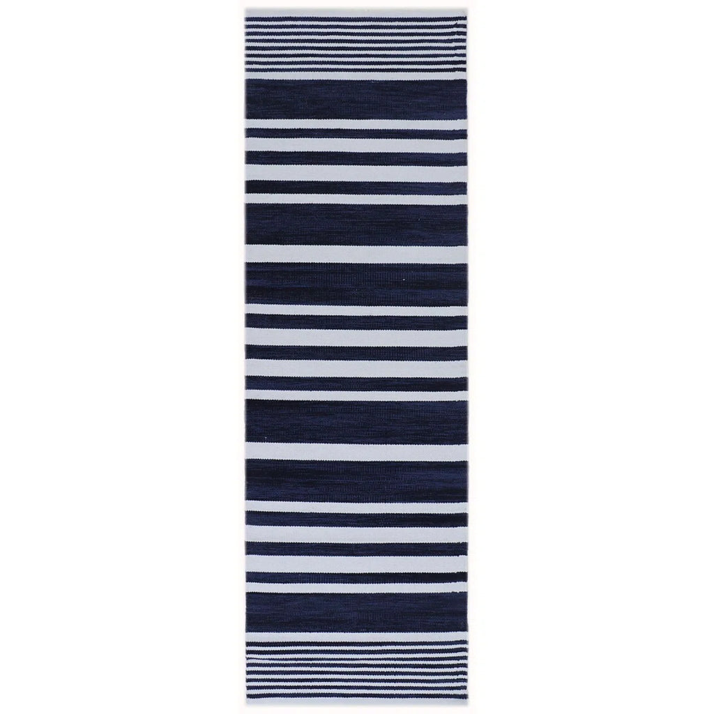 2'6 x 8 Flatweave Striped Indoor / Outdoor Rug