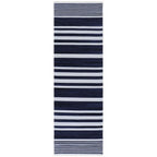 2'6 x 8 Flatweave Striped Indoor / Outdoor Rug