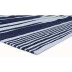 2'6 x 8 Flatweave Striped Indoor / Outdoor Rug