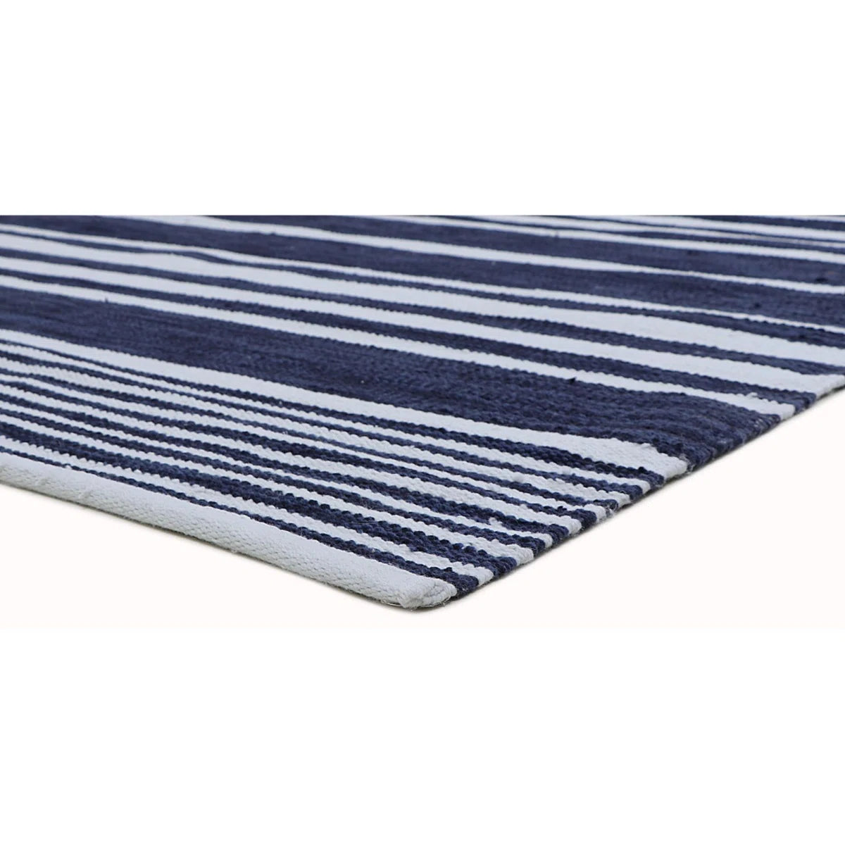 2'6 x 8 Flatweave Striped Indoor / Outdoor Rug