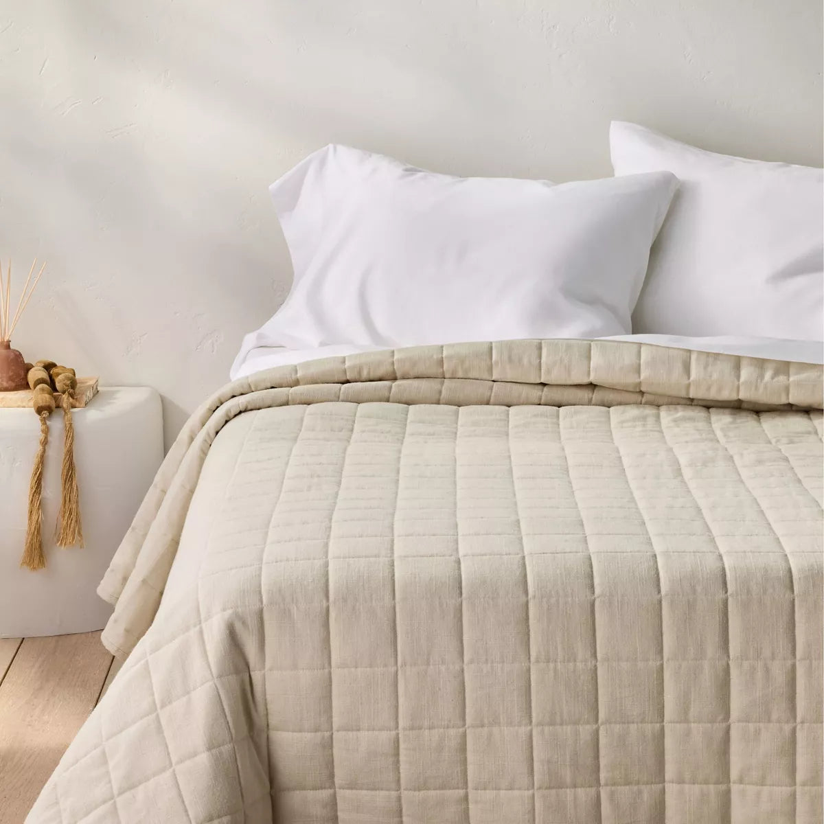 King Heavyweight Linen Blend Quilt - Casaluna