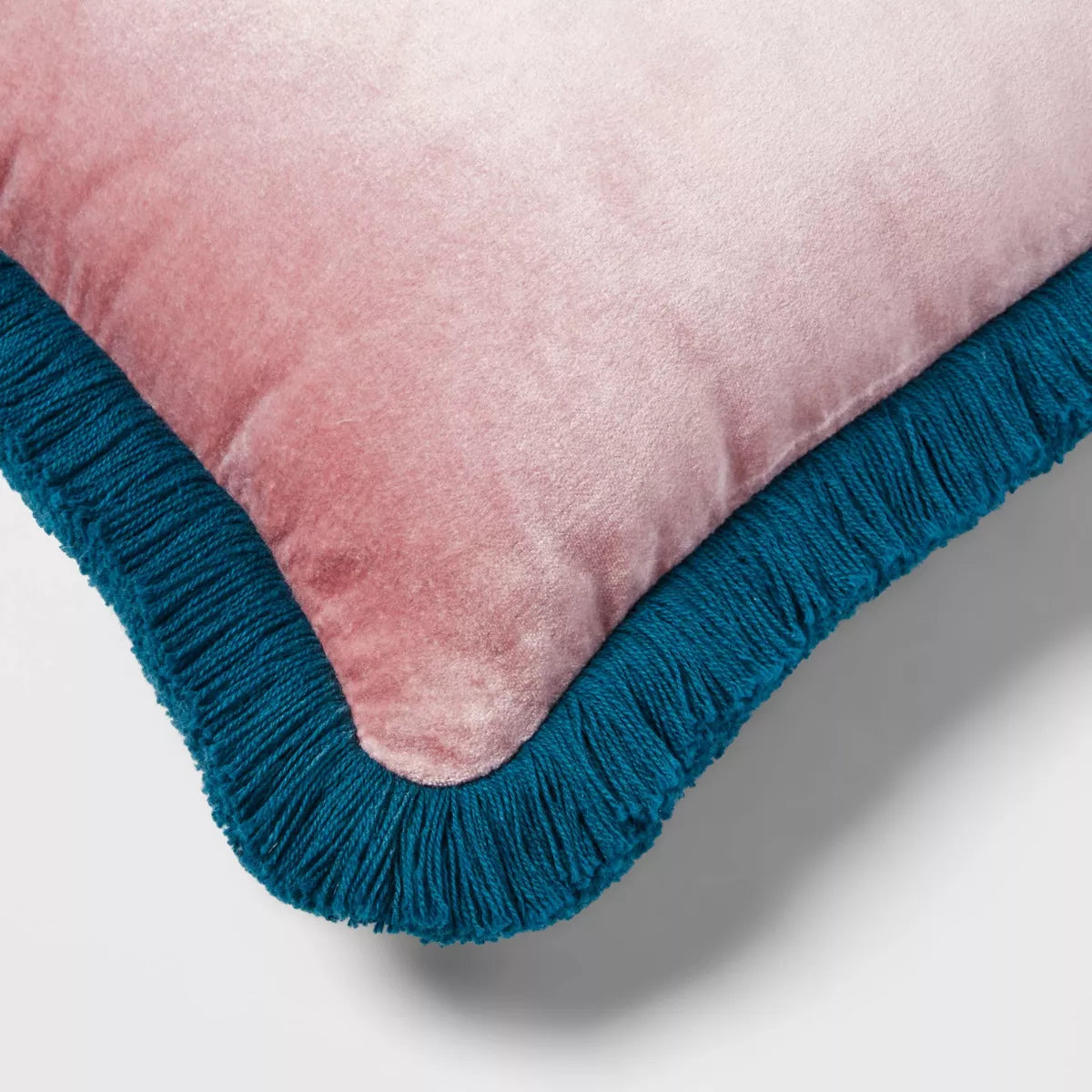 Velvet Contrast Fringe Dec Pillow Square - Threshold