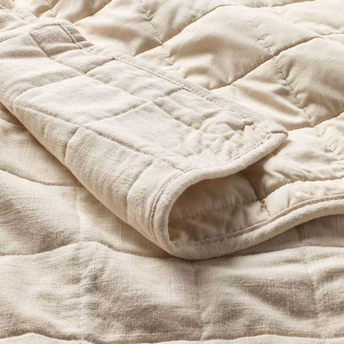 King Heavyweight Linen Blend Quilt - Casaluna