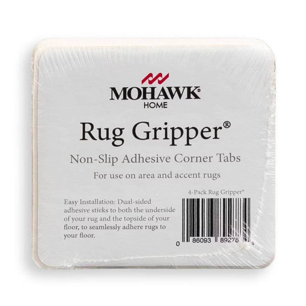 Mohawk 4pk Adhesive Non Slip Gripper Corner Tabs Rug Pads Ivory