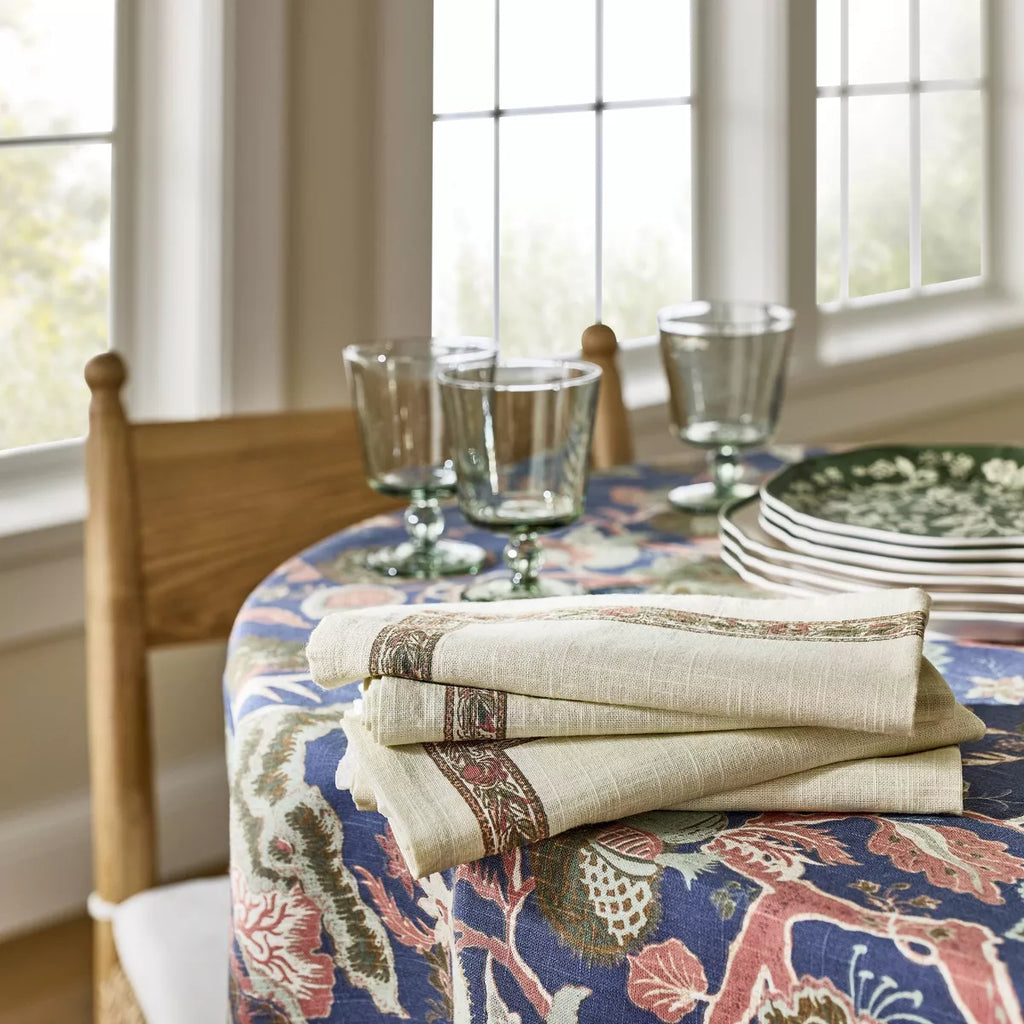 4pk Floral Napkins - Threshold  designed with Studio McGee