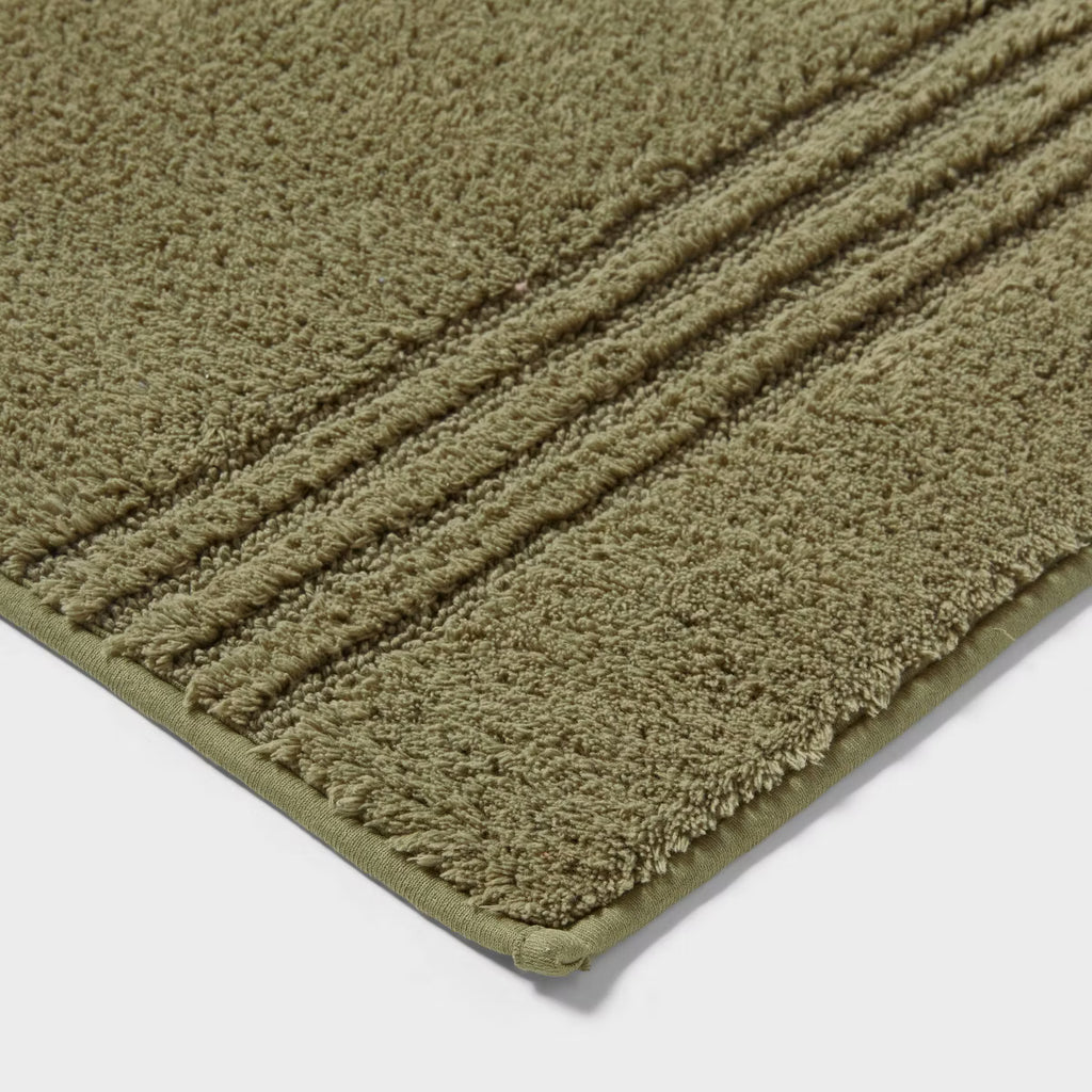 2pc 17"x24" and 20"x34"  Non Skid Bath Rug Set Moss Green - Threshold
