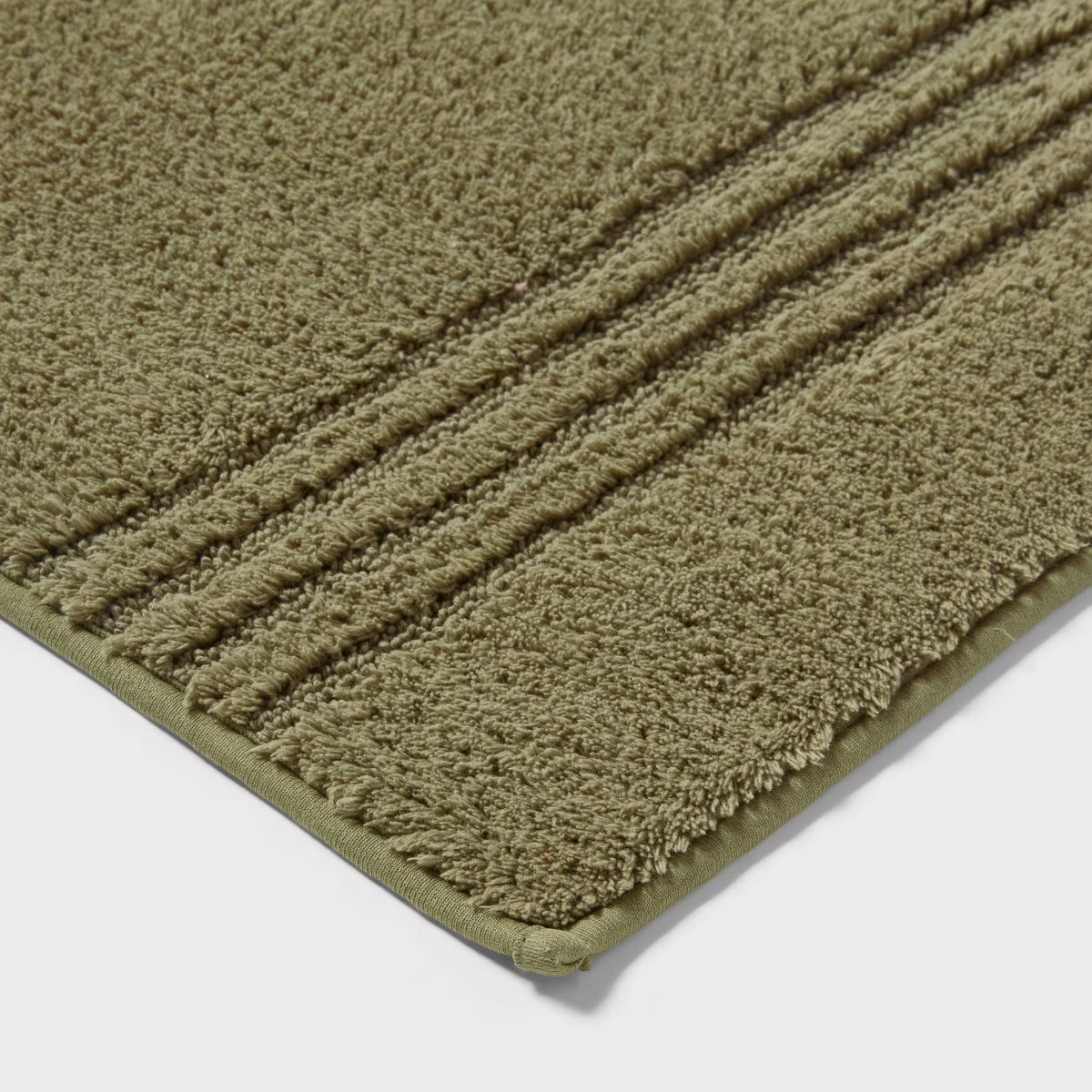 2pc 17"x24" and 20"x34"  Non Skid Bath Rug Set Moss Green - Threshold