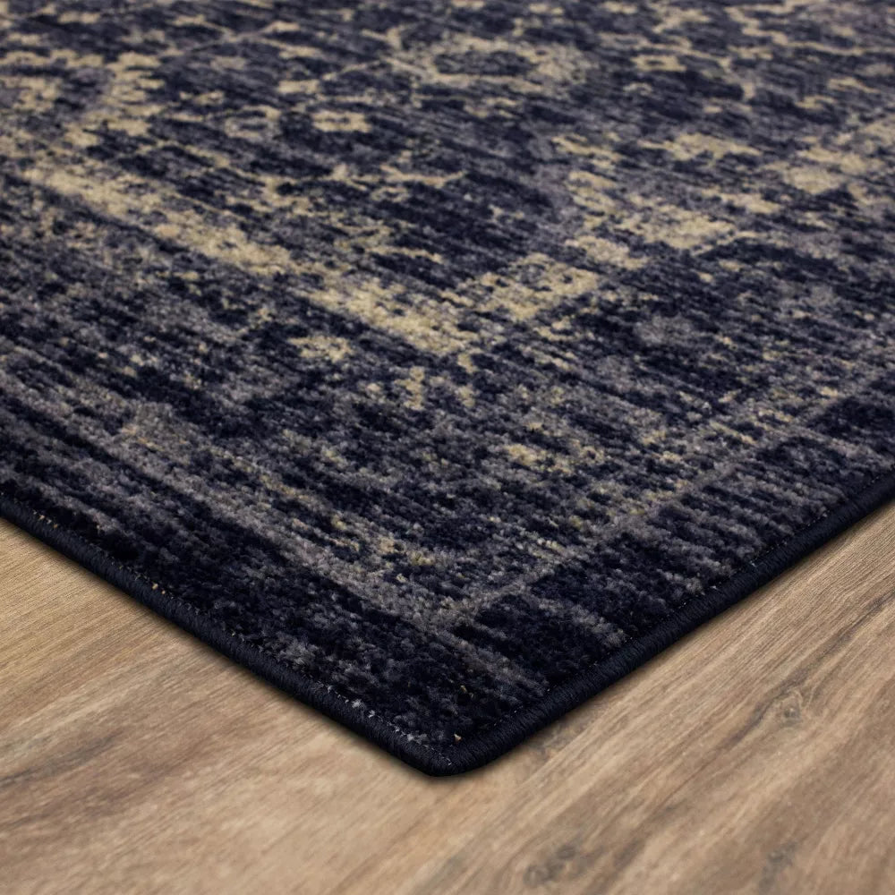 7'x10' Vintage Tufted Distressed Area Rug Indigo - Threshold