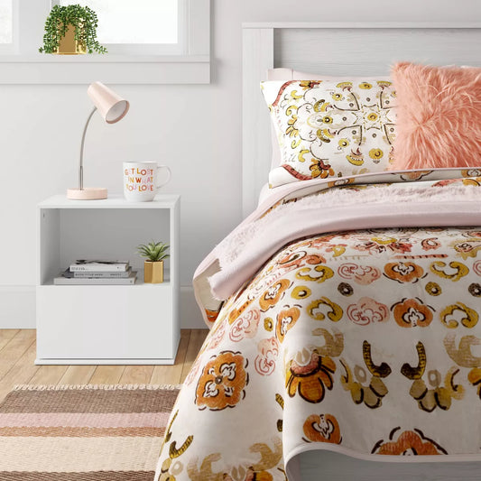 1 Drawer Modular Dorm Nightstand White - Room Essentials