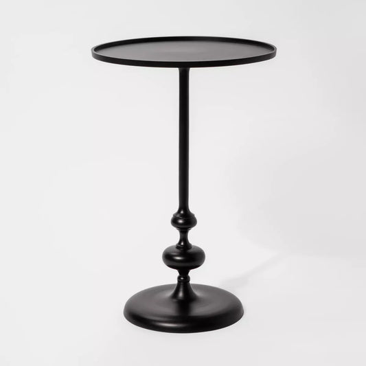Londonberry Turned Accent Table Large Black - Threshold