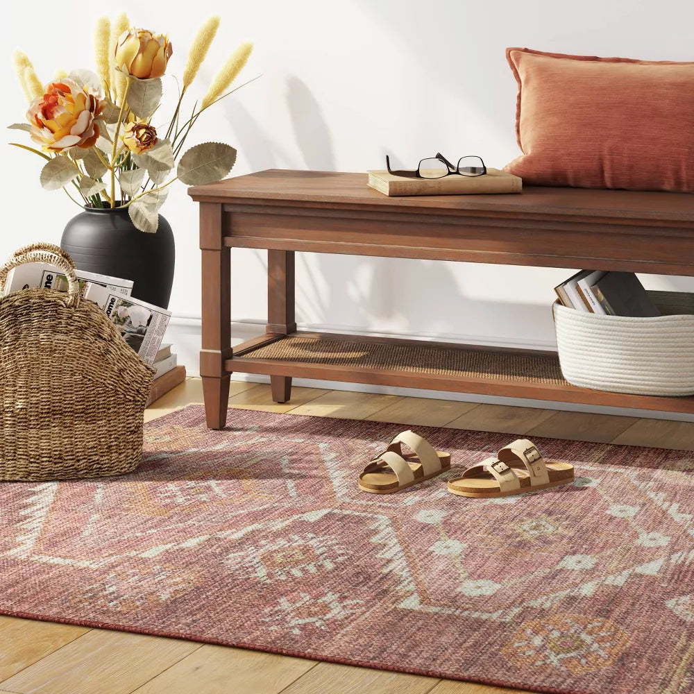 4 x 6 Southbury Washable Printed Diamond Persian Style Rug - Threshold