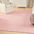 6'x9' Machine Washable Modern Essentials Woven Area Rug Pink