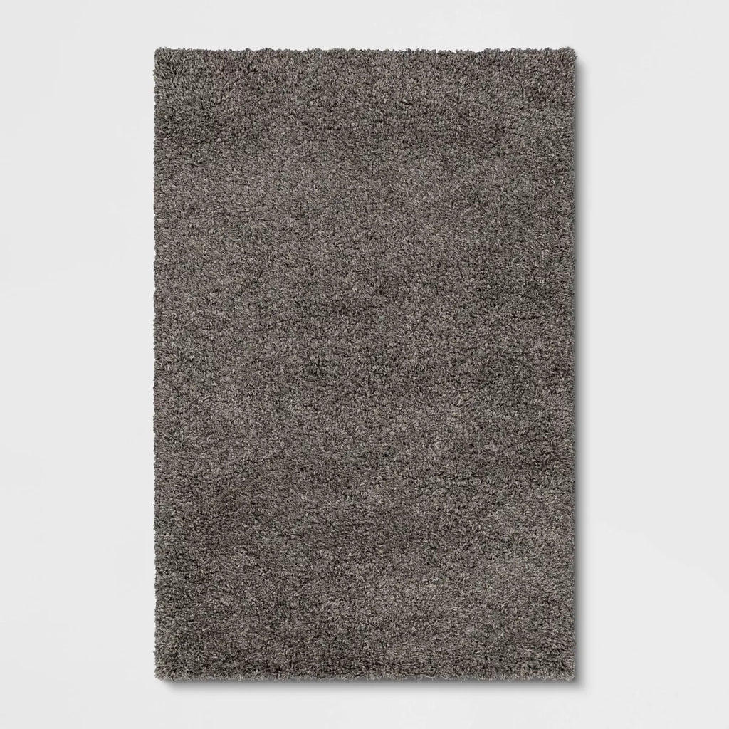 3'11" x 5'7" Eyelash Woven Shag Area Rug Gray - Threshold