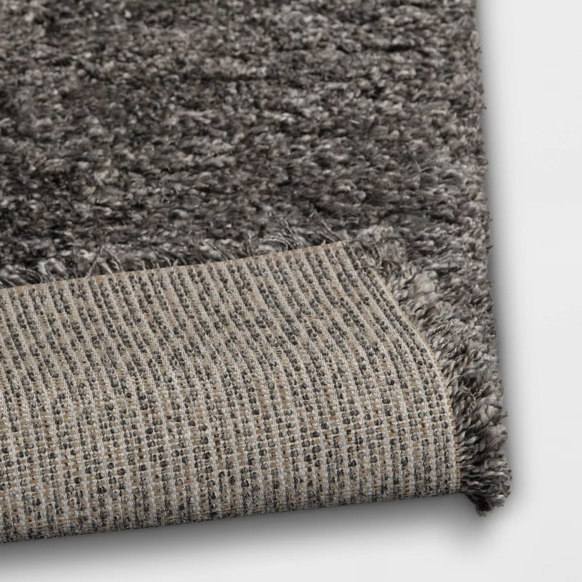 3'11" x 5'7" Eyelash Woven Shag Area Rug Gray - Threshold
