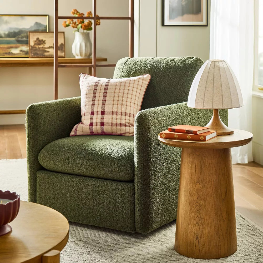 18"x18" Fall Plaid Square Toss Pillow Brown - Hearth & Hand with Magnolia