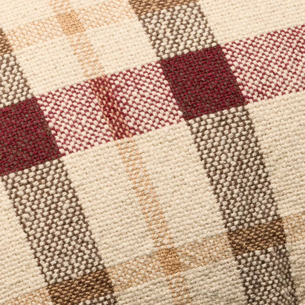 18"x18" Fall Plaid Square Toss Pillow Brown - Hearth & Hand with Magnolia