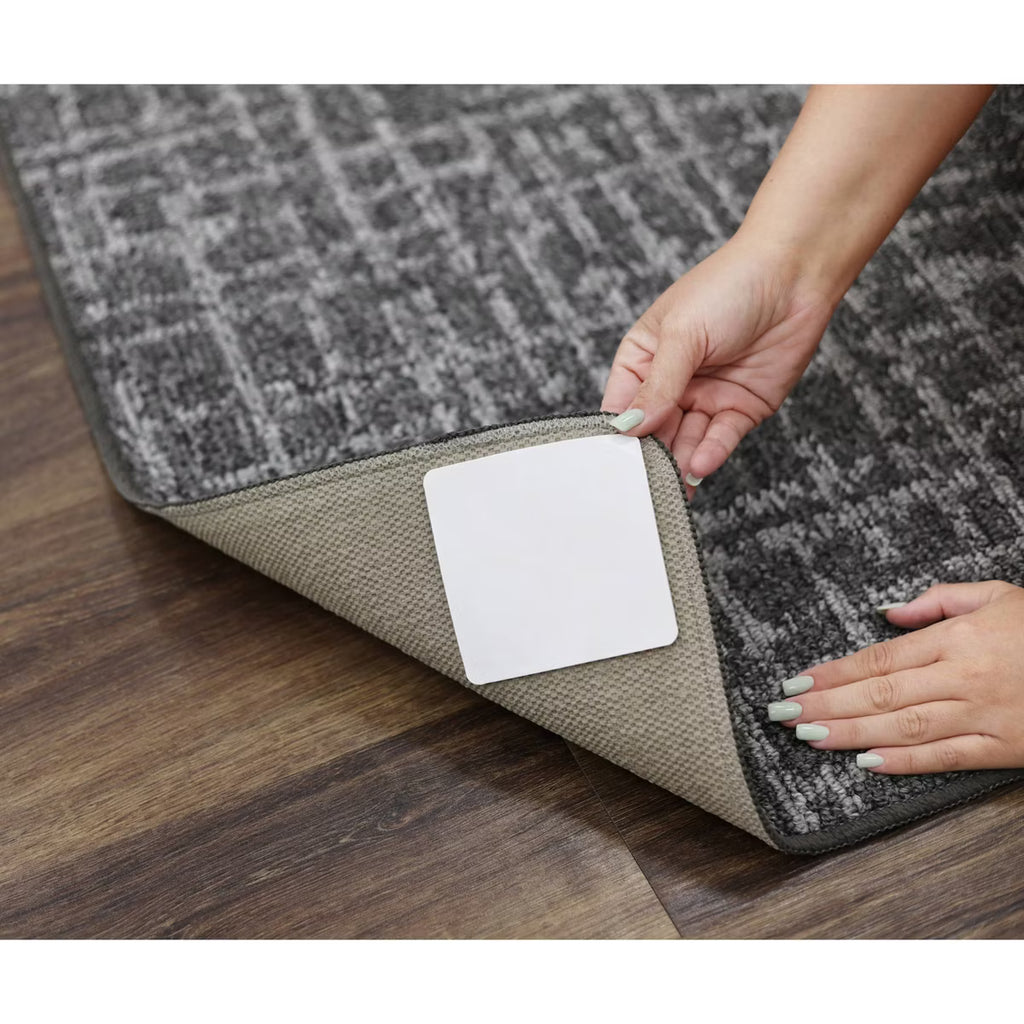 Mohawk 4pk Adhesive Non Slip Gripper Corner Tabs Rug Pads Ivory