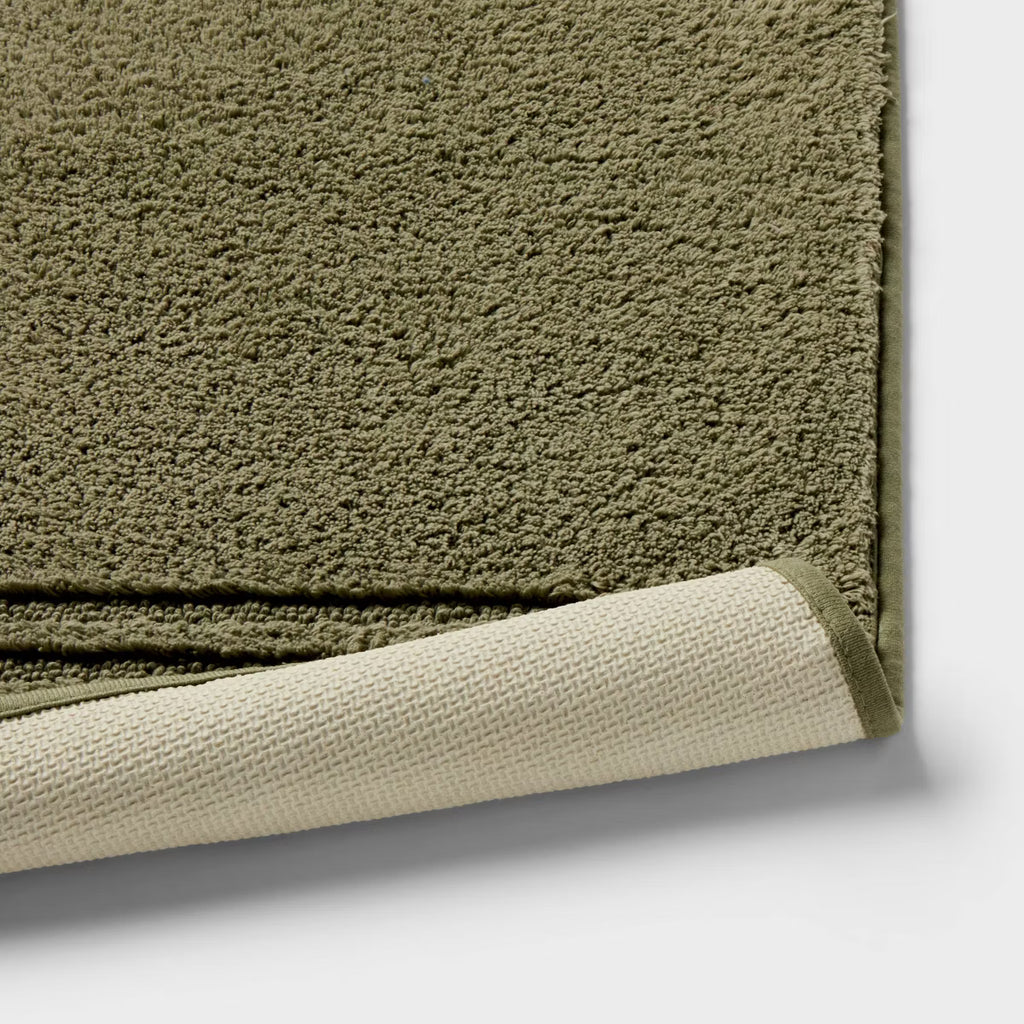 2pc 17"x24" and 20"x34"  Non Skid Bath Rug Set Moss Green - Threshold