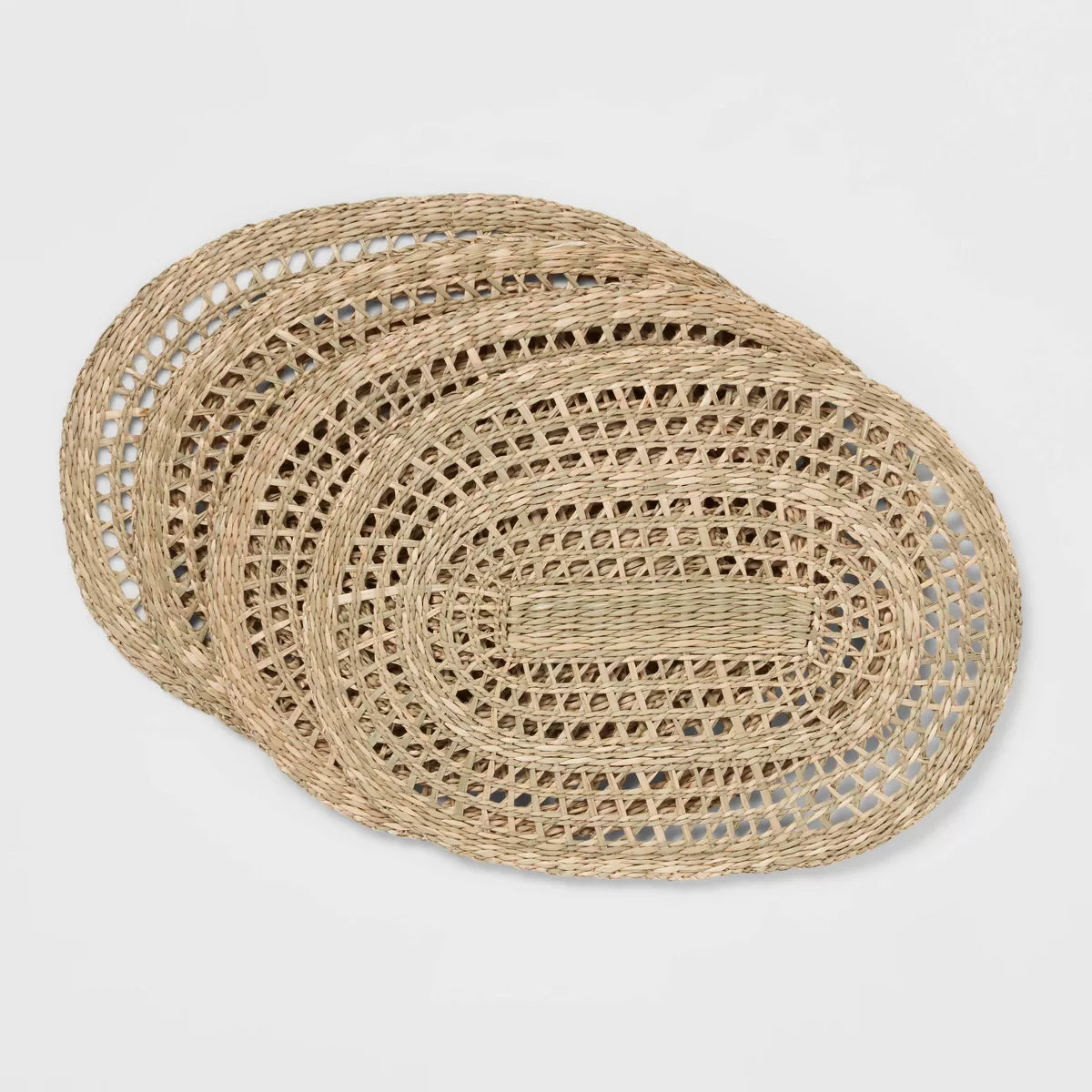 4pk Seagrass Oval Placemats - Threshold designed with Studio McGee
