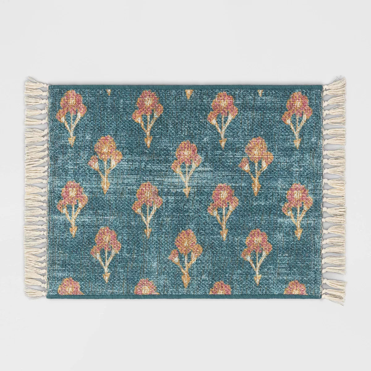 2 x 3 Washable Floral Block Printed