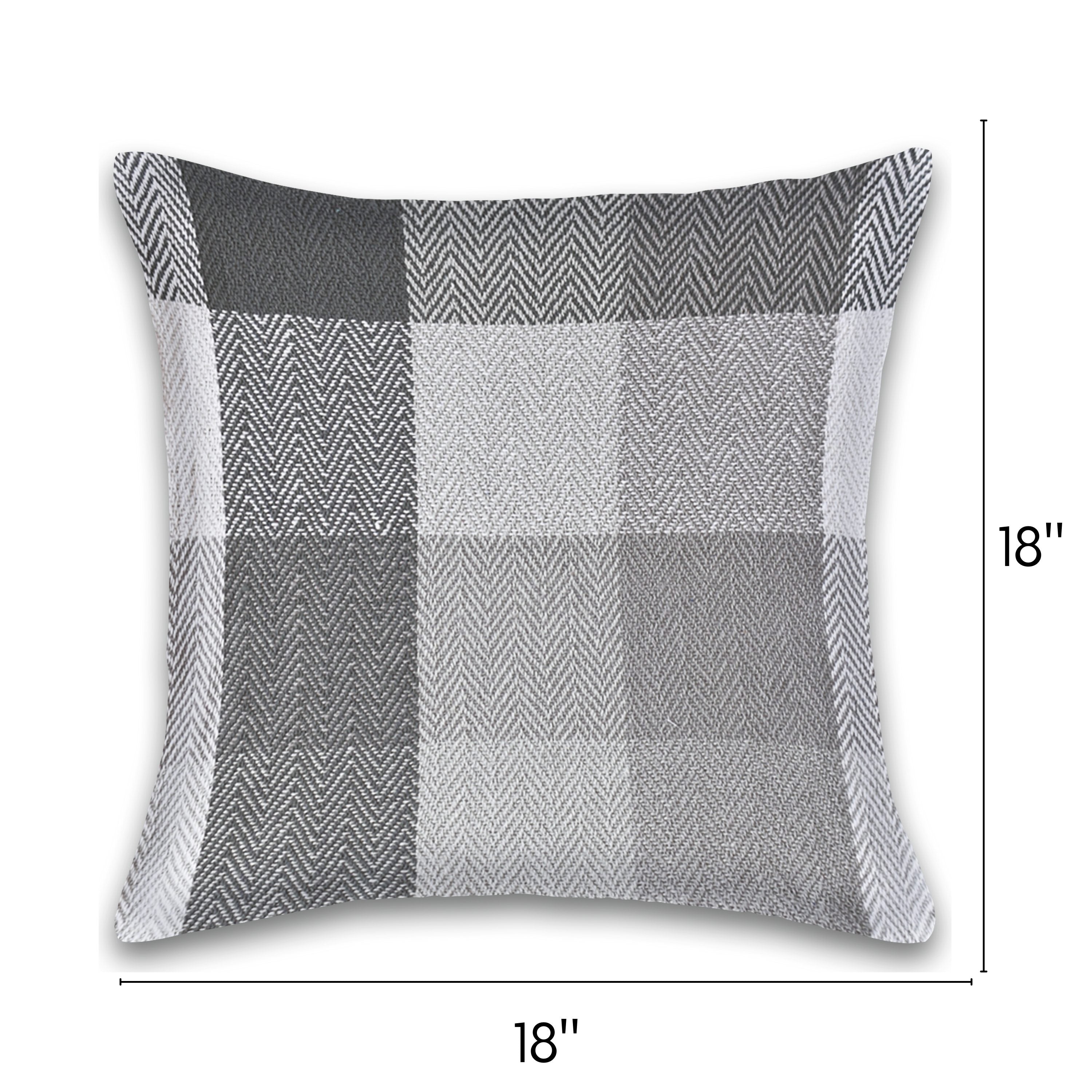 Herringbone Check Cotton Cushion with filler