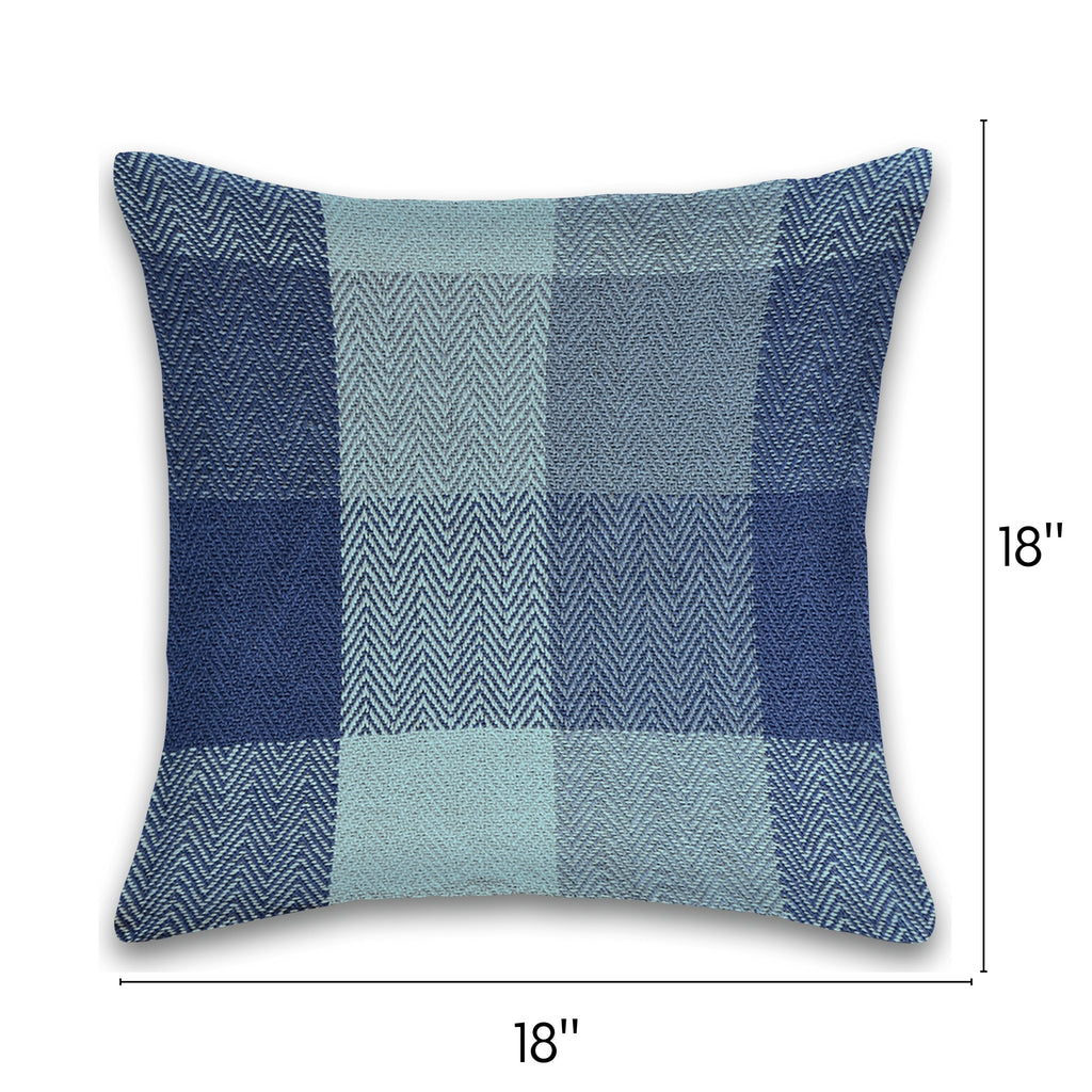 Herringbone Check Cotton Cushion with filler
