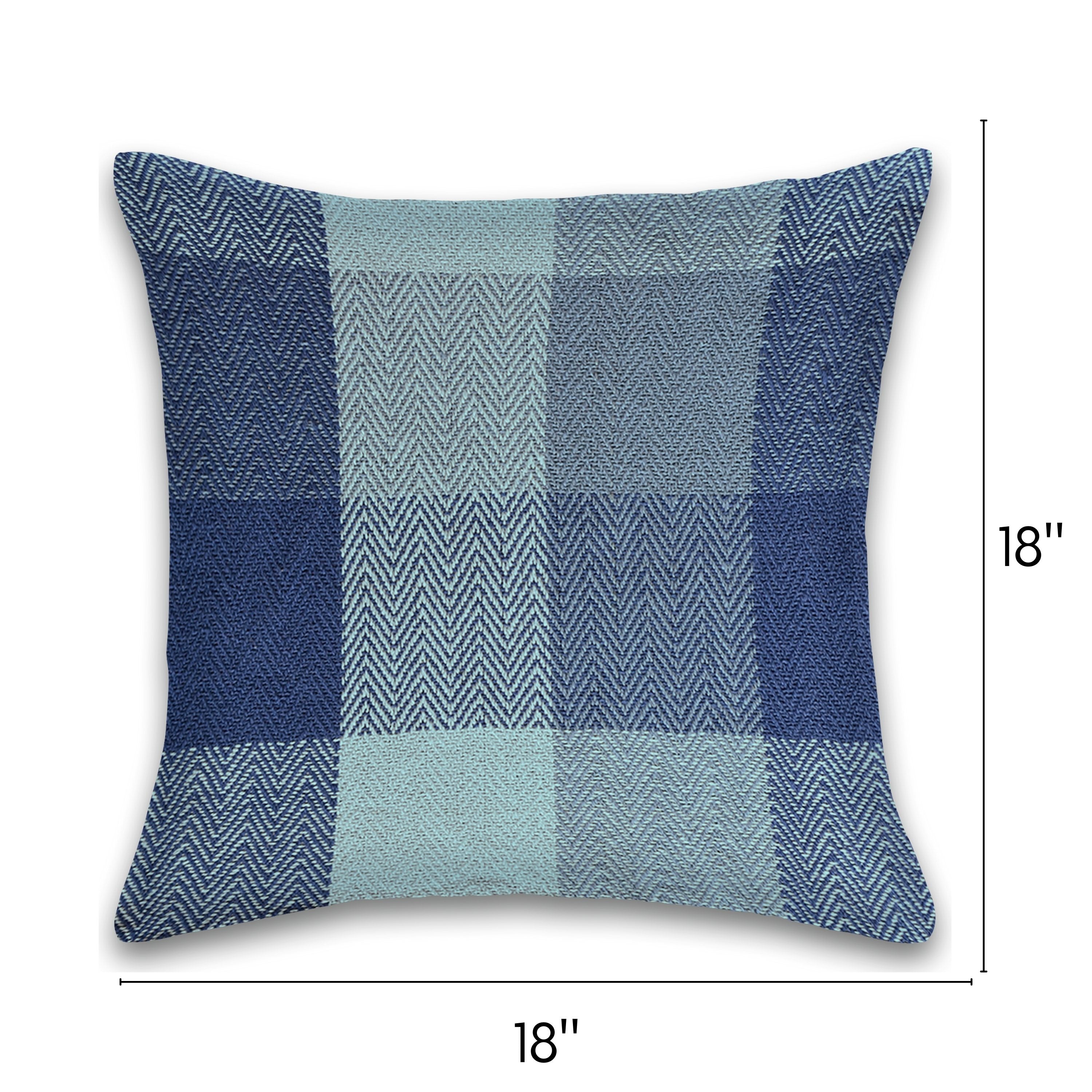 Herringbone Check Cotton Cushion with filler