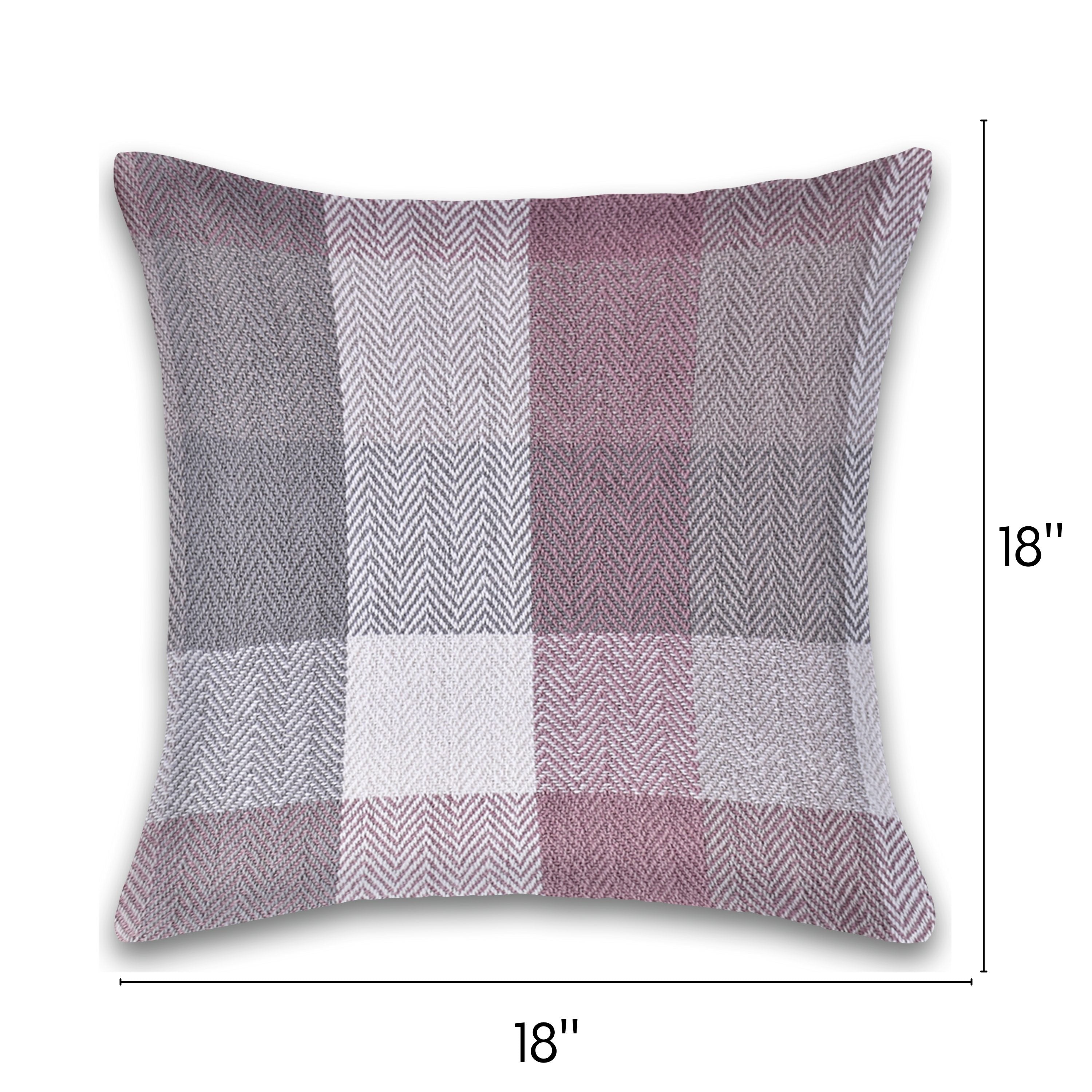 Herringbone Check Cotton Cushion with filler