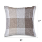 Herringbone Check Cotton Cushion with filler